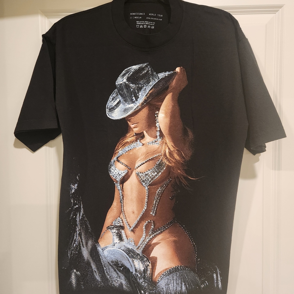 Authentic Beyoncé Renaissance World Tour Official Merch T-Shirt Black Medium!